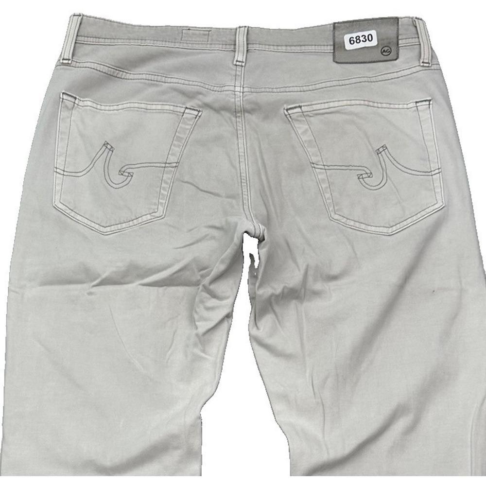 AG Adriano Goldschmied The Graduate Jeans Mens 33x32 Cream Light Gray Tailored